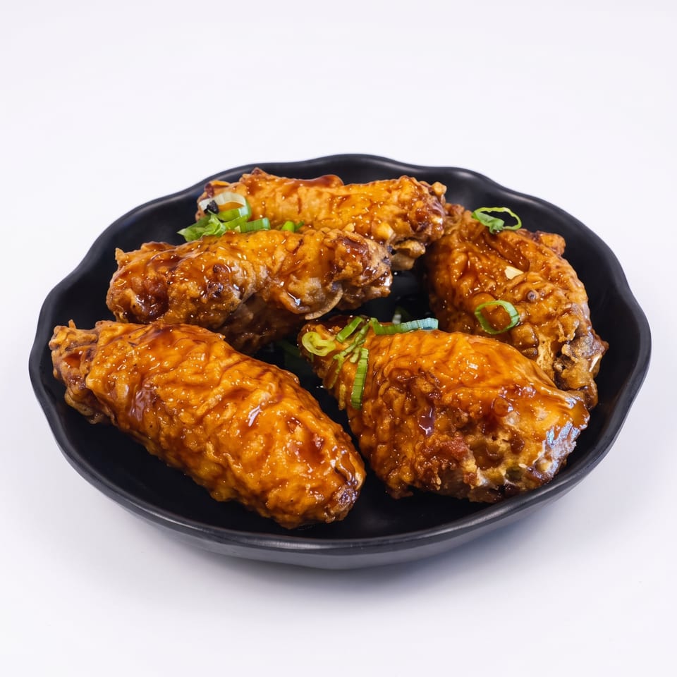 Glazed chicken wings